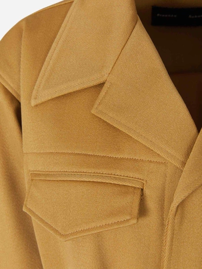 Shop Proenza Schouler Wool Belt Trench Coat In Camel