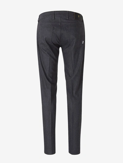 Shop Pt Denim Virgin Wool Pants In Navy Colour