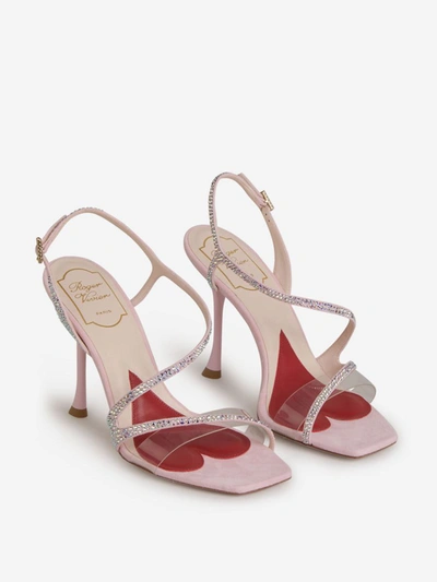 Shop Roger Vivier Crystal Heeled Sandals In Pink Colour