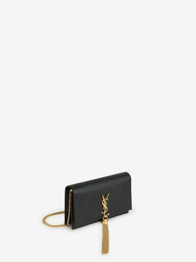 Shop Saint Laurent Kate Leather Bag In Tassel Detail