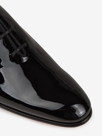 Shop Santoni Patent Leather Oxford Shoes In Black