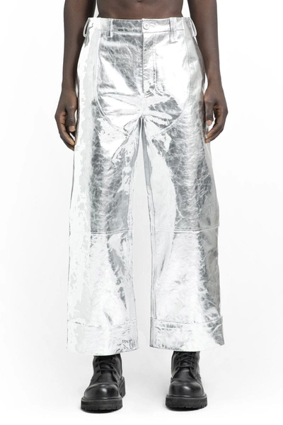 Shop Simone Rocha Trousers In Silver