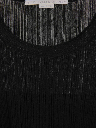 Shop Stella Mccartney Pleated Knit Blouse In Negre