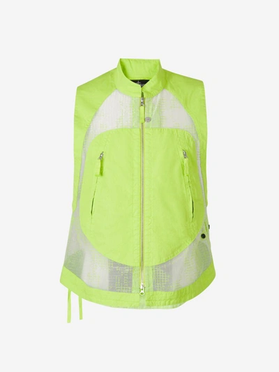 Shop Stone Island Shadow Project Mesh Panel Vest In Lime Green