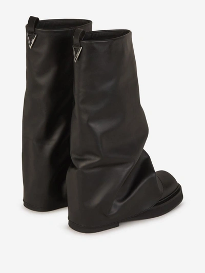 Shop Attico The  Leather Robin Boots In Negre