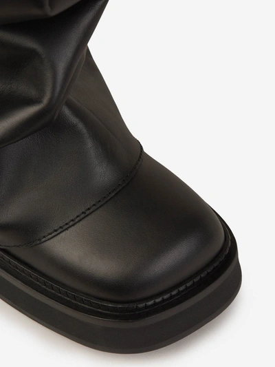 Shop Attico The  Leather Robin Boots In Negre