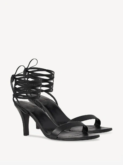 Shop The Row Leather Strappy Sandals In Black