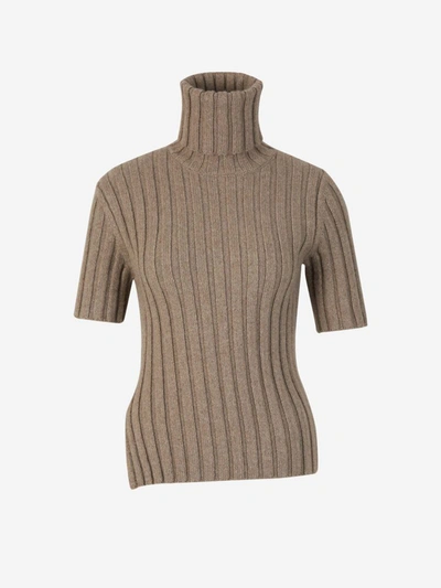 Shop The Row Ribbed Knit Sweater In Crema