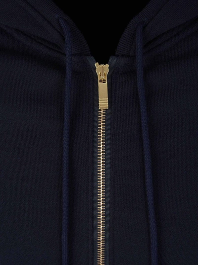 Shop Thom Browne Striped Cotton Sweatshirt In Blau Nit