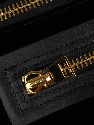 Shop Tom Ford Contrast Velvet Belt Bag In Black
