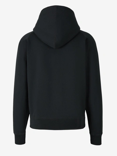 Shop Tom Ford Cotton Hoodie In Black