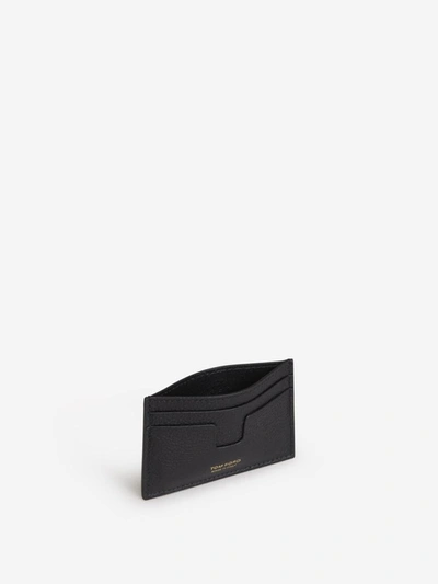 Shop Tom Ford Grained Leather Wallet In Black