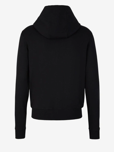 Shop Tom Ford Hood Zipper Sweatshirt In Negre