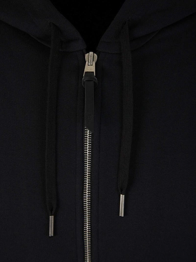Shop Tom Ford Hood Zipper Sweatshirt In Negre