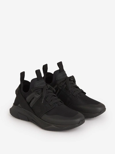 Shop Tom Ford Jago Neoprene Sneakers In Black