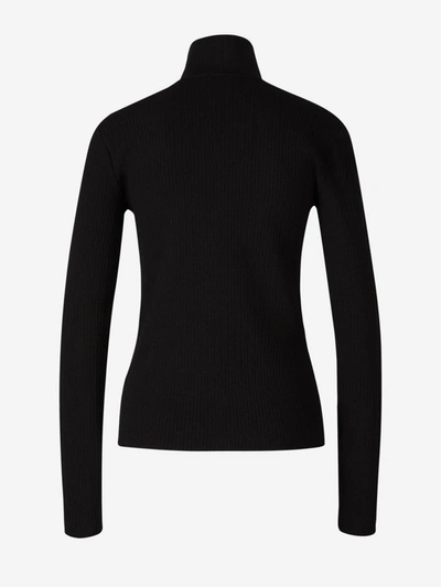 Shop Tom Ford Knitted Zip Sweater In Black