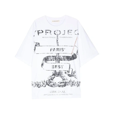 Shop Y/project T-shirts In White/black