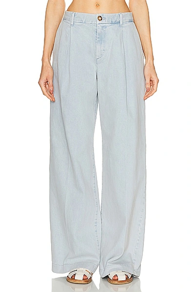 Shop Sprwmn Pleated Denim Trouser In Bruni