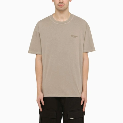 Shop Represent Owners Club Crewneck Greige T-shirt In Brown