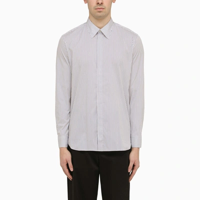 Shop Pt Torino | White Viscose Striped Shirt