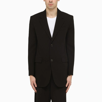 Shop Ami Alexandre Mattiussi Ami Paris Black Wool Single-breasted Jacket