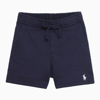 Shop Polo Ralph Lauren Navy Blue Cotton Shorts