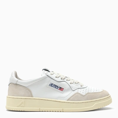 Shop Autry White Leather Low-top Sneakers
