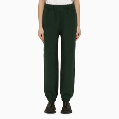 Shop Burberry | Dark Green Cotton Jogging Trousers