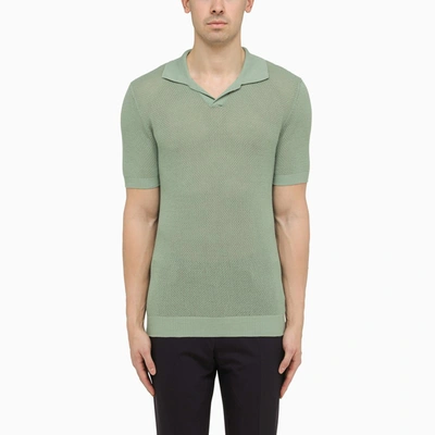 Shop Tagliatore | Bottle Green Cotton Polo Shirt