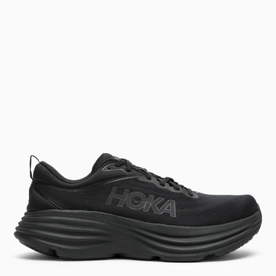Shop Hoka One One | Bondi 8 Black Mesh Low-top Sneakers