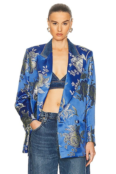 Shop Etro Tailored Jacket In Blue