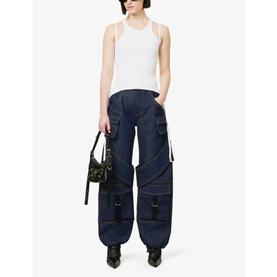 Shop Eb Denim Women's Rinse Frederic Cargo-pocket Straight-leg Jeans