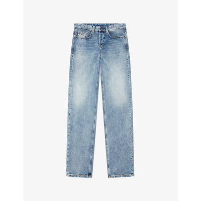 Shop Diesel 2001 D-macro Faded-wash Relaxed-fit Jeans