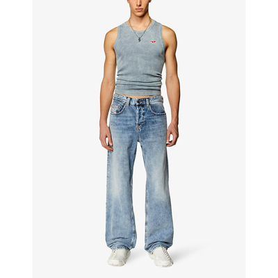 Shop Diesel Men's 1 2001 D-macro Faded-wash Relaxed-fit Jeans