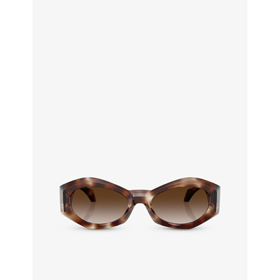 Versace Womens Brown Ve4466u Irregular-frame Injected Sunglasses In Brown