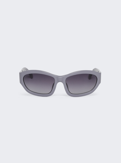 Shop Linda Farrow Aviator Sunglasses In Silver