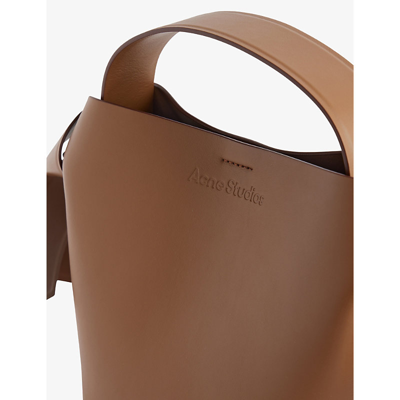 Shop Acne Studios Women's Camel Brown Musubi Mini Leather Shoulder Bag