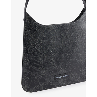 Shop Acne Studios Platt Detachable-mirror Leather Shoulder Bag In Black