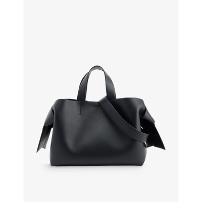 Shop Acne Studios Musubi Leather Tote Bag In Black