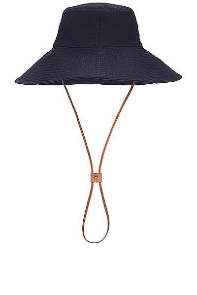 Shop Miu Miu Adjustable Sun Hat In Blu & Bianco
