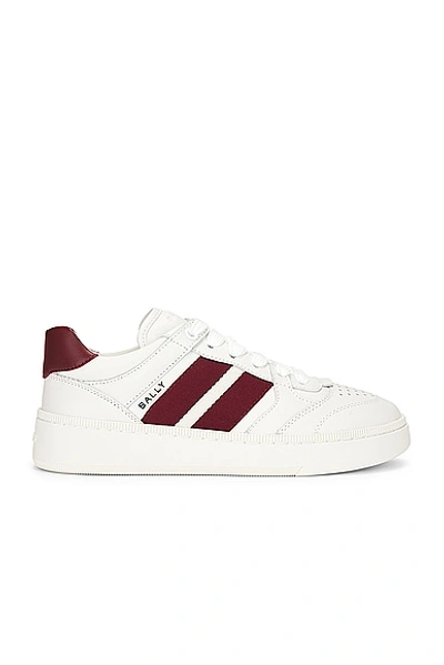 Shop Bally Rebby Sneaker In White &  Red