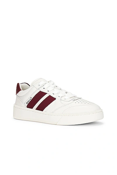 Shop Bally Rebby Sneaker In White &  Red