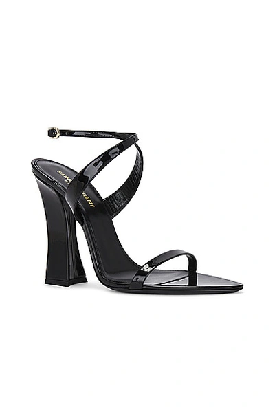 Saint Laurent Eva Sandal In Noir