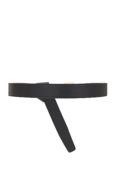 Shop Saint Laurent Cassandre Long Belt In Nero