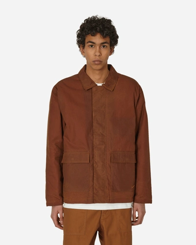 Shop Nike Waxed Canvas Work Jacket Light British Tan In Grey