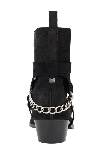 Karl Lagerfeld Paris White Label Suede Zip Boot In Black