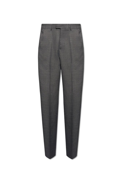 Shop Ami Alexandre Mattiussi Ami Pleat Front Tapered Trousers In Black