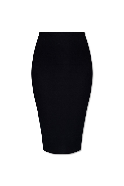 Shop Iro Piame Ribbed Midi Skirt In Black