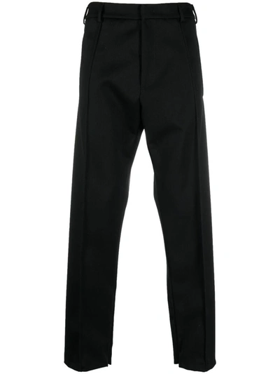 Shop 424 Tailored Straight-leg Trousers In Black
