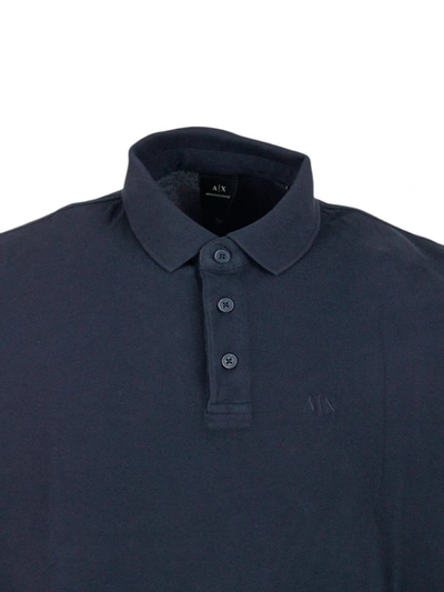 Shop Armani Exchange T-shirts And Polos In Blue